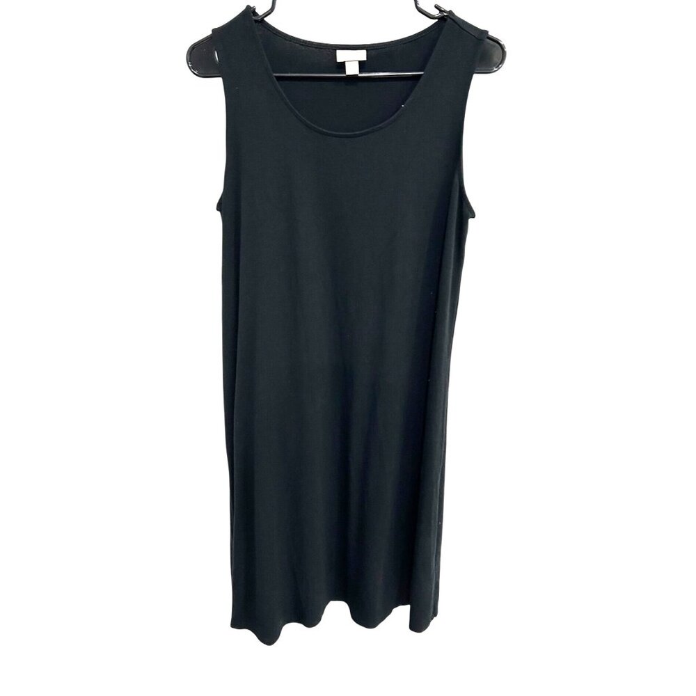 J. Jill Black Stretch Sleeveless Tank Dress Sz Medium